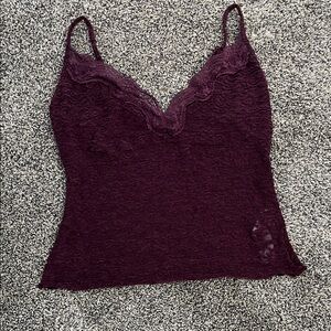 Lace Camisole Top in Deep Purple